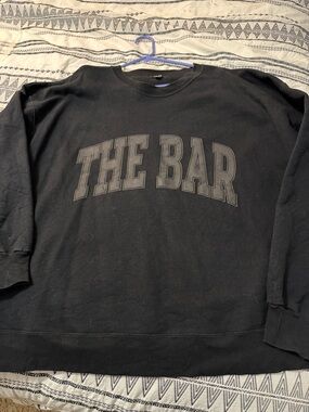 THE BAR Black Crewneck Sweatshirt